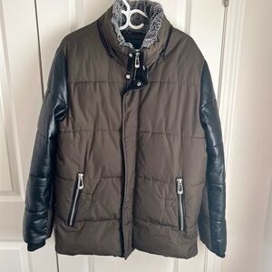 Men's Olive and Black Jacket